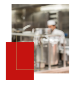 cuisine de restaurant floue
